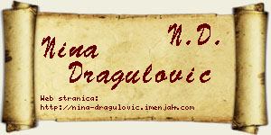 Nina Dragulović vizit kartica